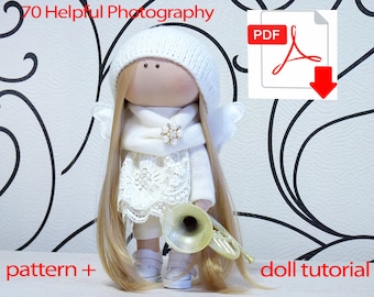 Textile doll tutorial, PDF Digital Pattern, Sewing Patterns, pattern doll, sew doll pattern, sewing, Pattern Decoration doll, Pattern toys