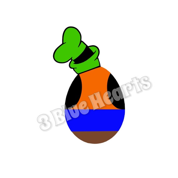 Download Goofy Easter Egg SVG dxf pdf Studio Disney Easter Egg SVG dxf