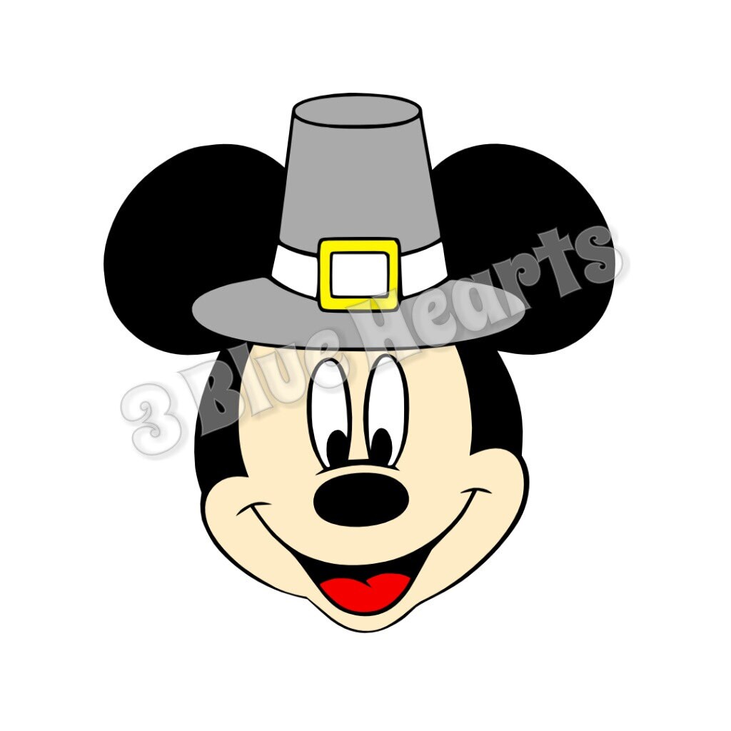 Download Thanksgiving Mickey Head svg dxf pdf jpg studio, Pilgrim ...