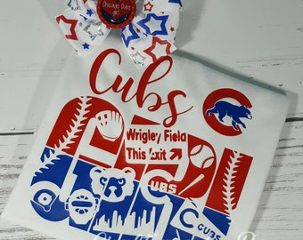 Cubs Girl Shirt - Chicago Cubs - Cubs Win - Chicago Cubs Shirt - Baby Chicago - Girl Chicago Cubs Shirt