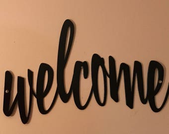 Metal welcome sign | Etsy