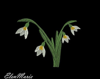 032 Snowdrops - Machine Embroidery Design
