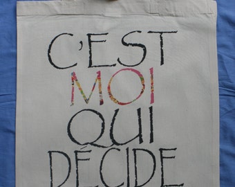 French philosophical tote shopper