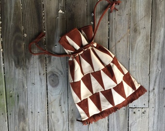 80's leather and suede bag