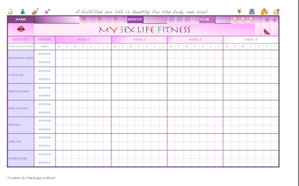 Intimacy Planner Time For Spouse Sex Tracker Sex Diary
