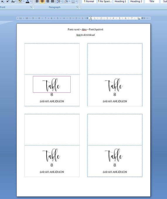 Place Card Template For Home Printing printable place cards print at home wedding place Place Card Template For Home Printing printable place cards print at home wedding place