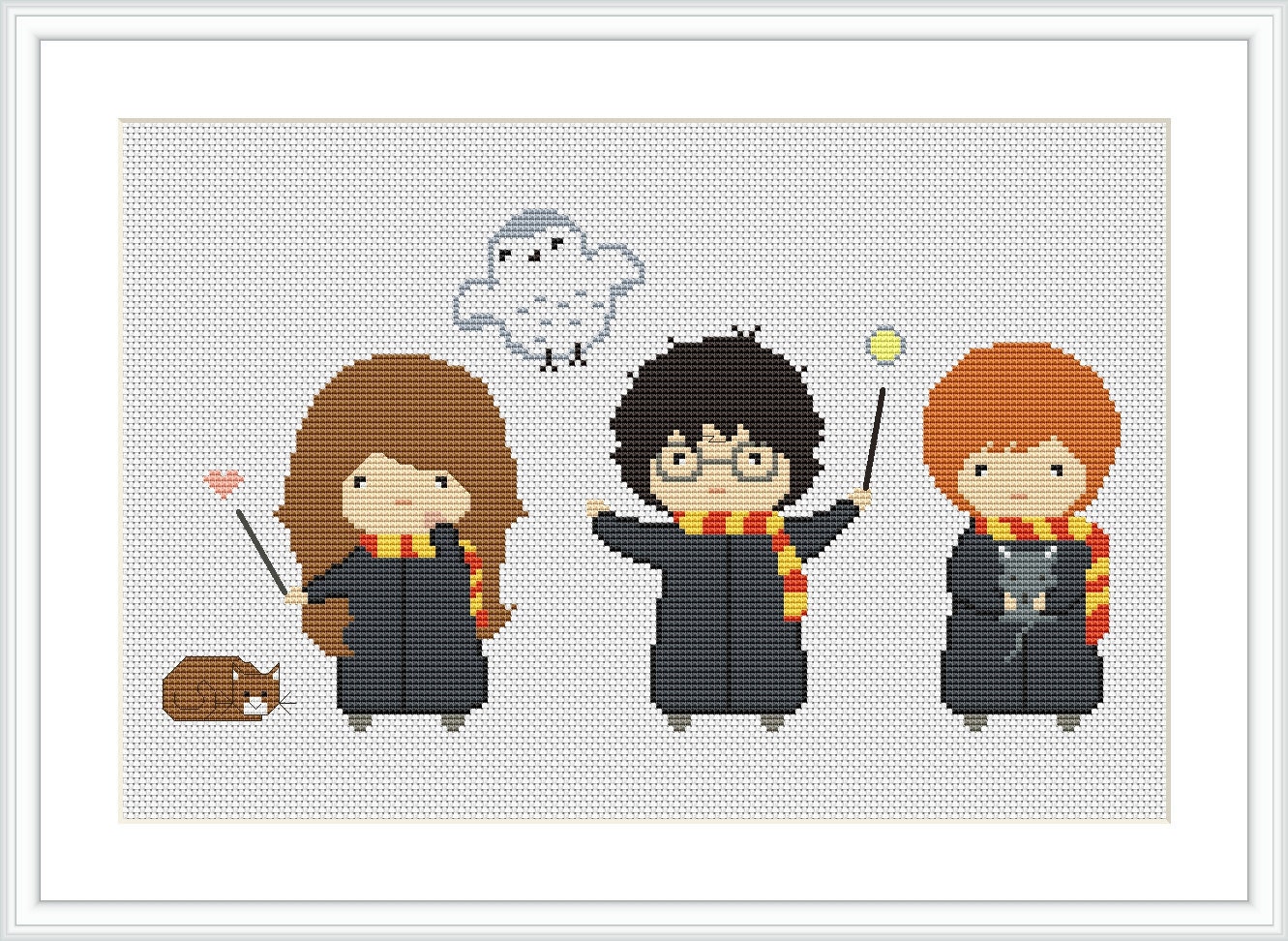 Counted Cross Stitch Pattern Harry Potter Harry Ron Hermione