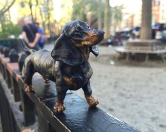 Custom Dachshund Sculpture | 3D Printed & Hand-painted | Pet Portrait Dog Statue Figurine Memorial | Dachshund Art Collectibles