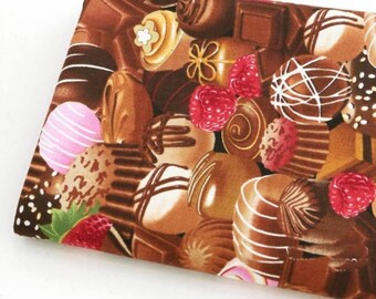 Chocolate Candy printed Fabric by Timeless Treasures Fabrics by the Half Yard 45cm by 108cm or 18" by 43"
