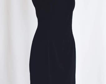 Vintage black velvet dress