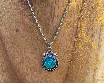 Teal necklace