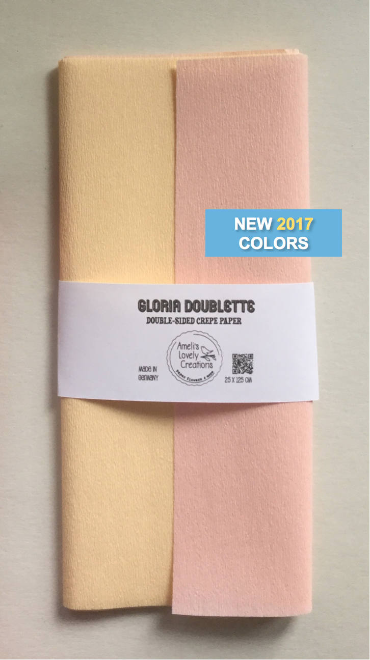 Gloria Doublette Crepe paper, doublesided crepe paper, 3401 Blush