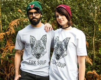Fox Soup Original T Shirts//Designer//Illustrated Tees//Geometric Wolf