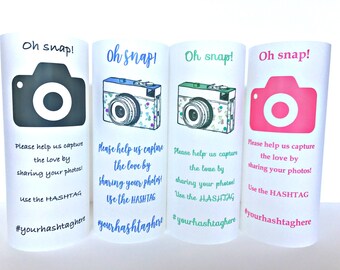 Hashtag wedding sign, hashtag luminary, Instagram hashtag display, Capture the love, custom hashtag sign, Instagram sign, Wedding hashtag
