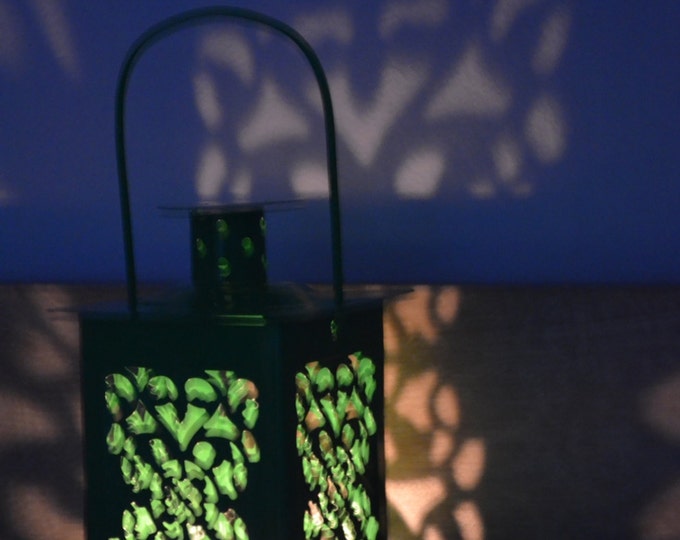 10%OFF Small vintage green vintage metallic lantern / lanterns