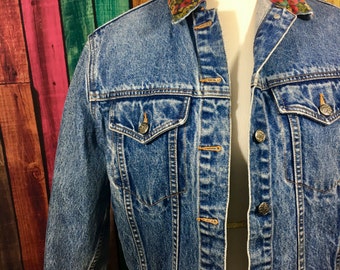 90s Floral Denim Jacket