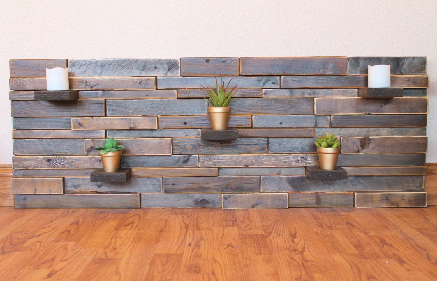 Reclaimed Wooden Wall Art with shelves