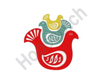 Scandinavian Folk Birds - machine embroidery design