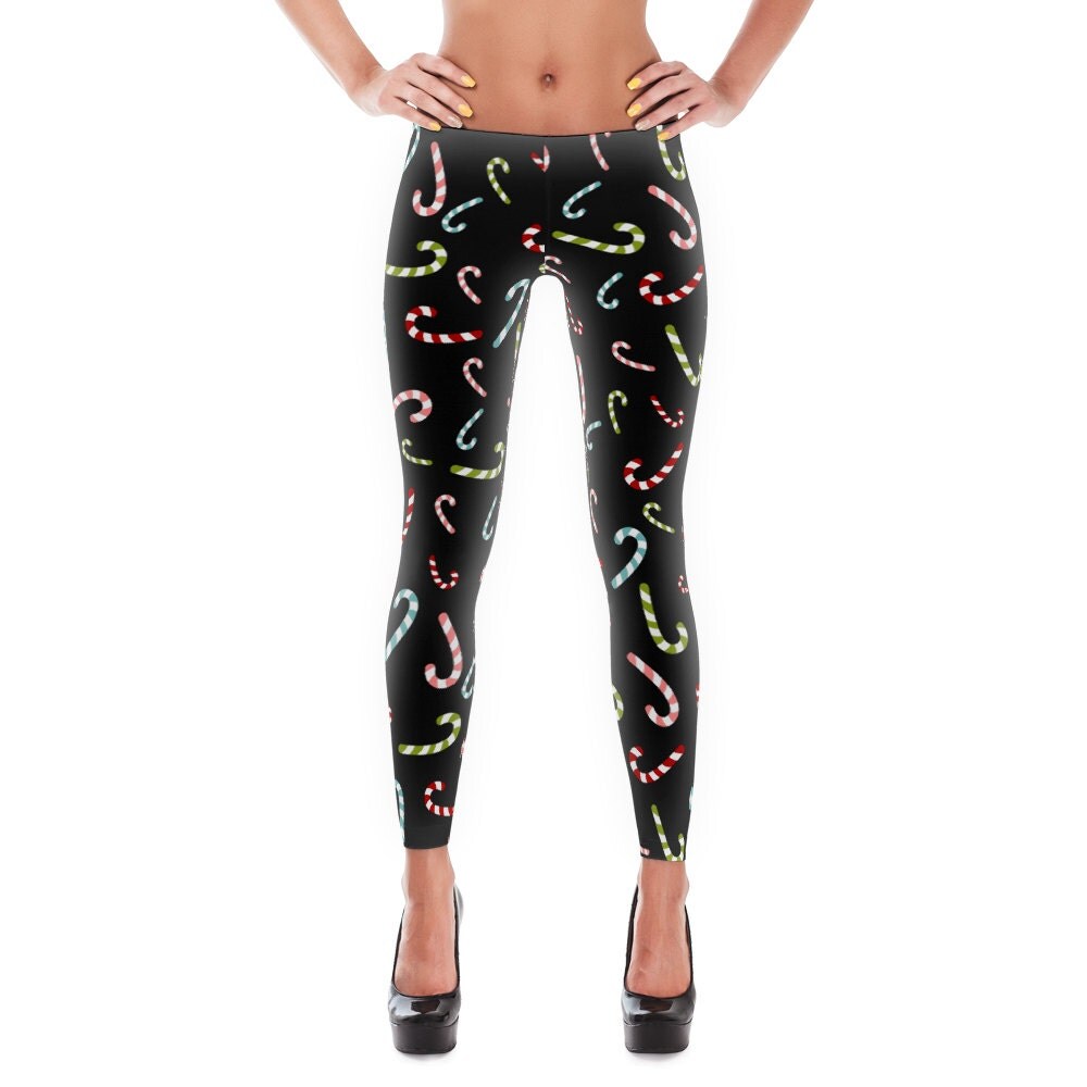 Leggings Womens Leggings Yoga Pants Candy Cane Print