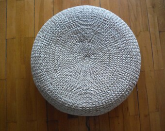 Round floor cushion/straw pouf/floor pouf/footstool/floor seating/yoga cushion/meditation cushion/home decor/pouf ottoman/futon/Ikea style