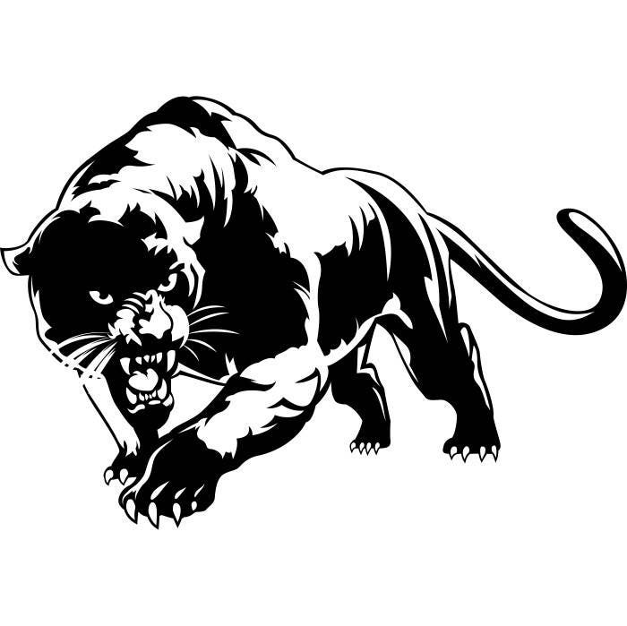 Black Panther 1 Wild Cat Spots Wildlife Logo .SVG .EPS