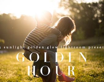 45 Sunlight Golden Glow Lightroom Presets Professional Photo Editing for Portraits, Newborns, Weddings By LouMarksPhoto
