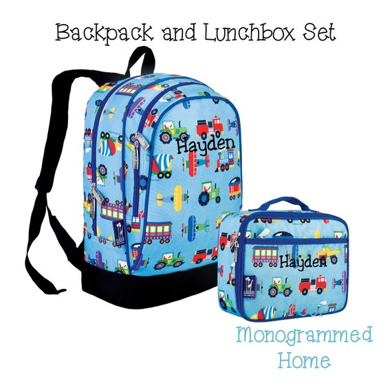 Kindergarten 1st 2nd Grade Backpack and Lunchbox Set.
