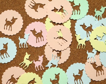 100pcs Confetti Bambi, baby shower, birthday party confetti, fawn