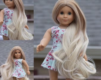 Friday SALE Custom Doll Wig Premium style for American Girl Dolls Gotz Journey Girls Our Generation Heat Safe Ombre Limited Edition Style