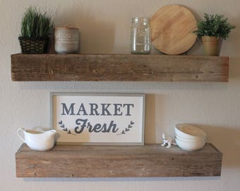 Floating Shelves - Floating Shelf - Shelf - Wood Shelf - Home Decor - Rustic - Farmhouse - Reclaimed - Weathered