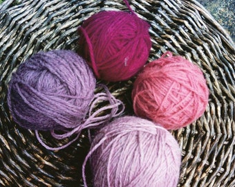 Natural dyed wool