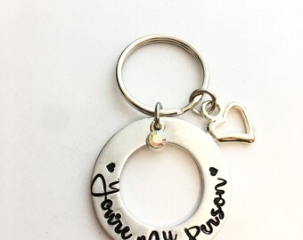 You're my person, hand stamped keychain, your my person, gift for her, Valentine's Day gift, personalized keychain