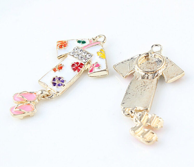 10PCS Japanes Clothes Charms Clothing Pendants Diy Jewelry Accessories