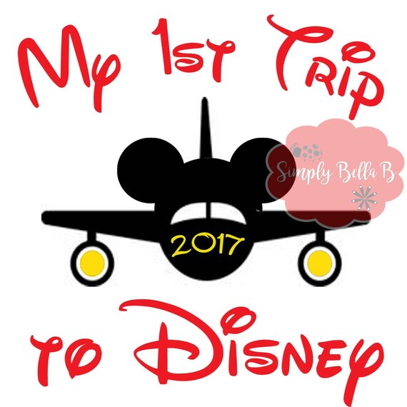 My First Trip to Disney Airplane Mickey Mouse INSTANT DOWNLOAD