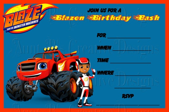 Invitaciones De Blaze Etsy