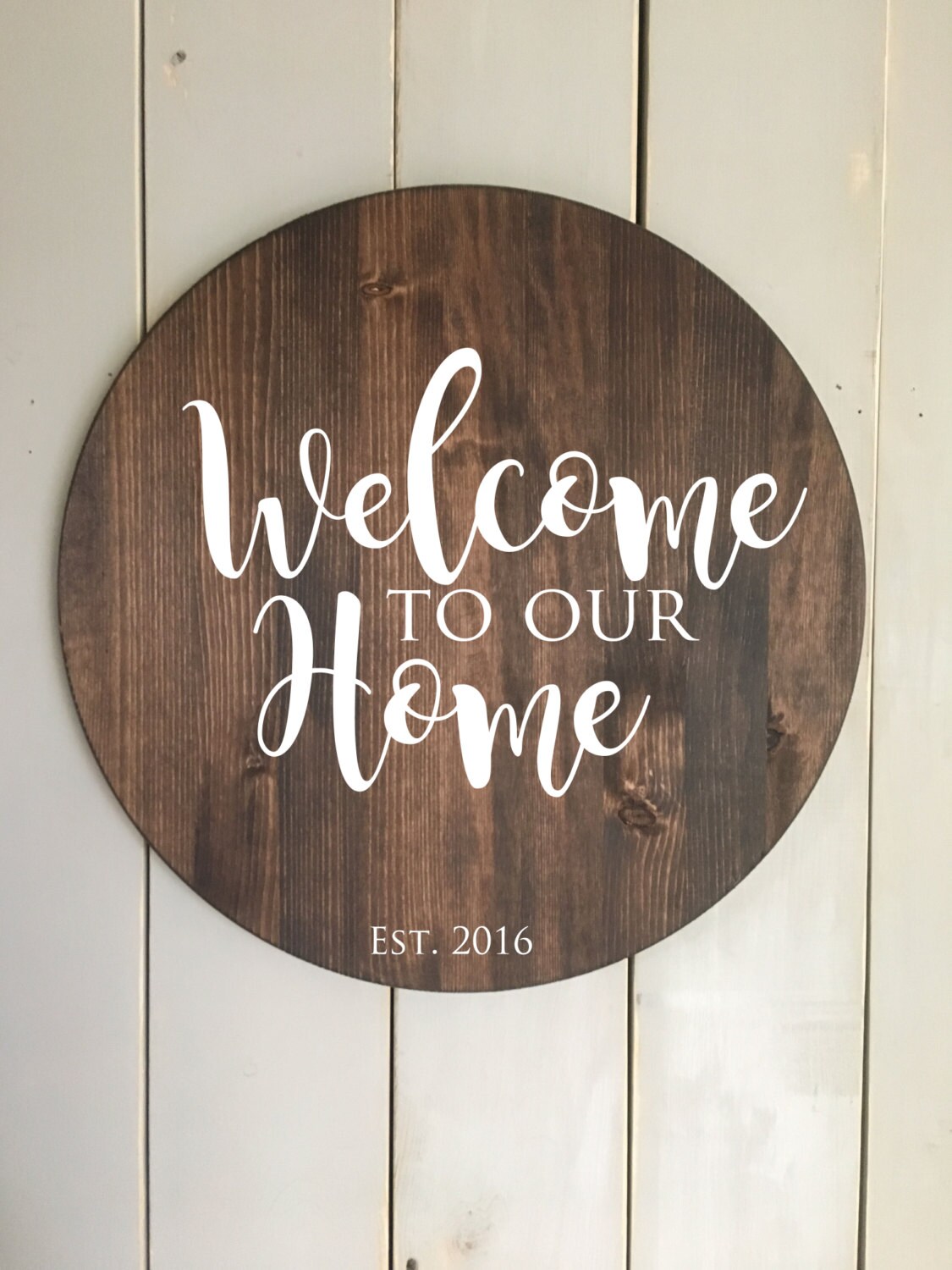 Welcome to Our Home Round Welcome Sign Round Sign