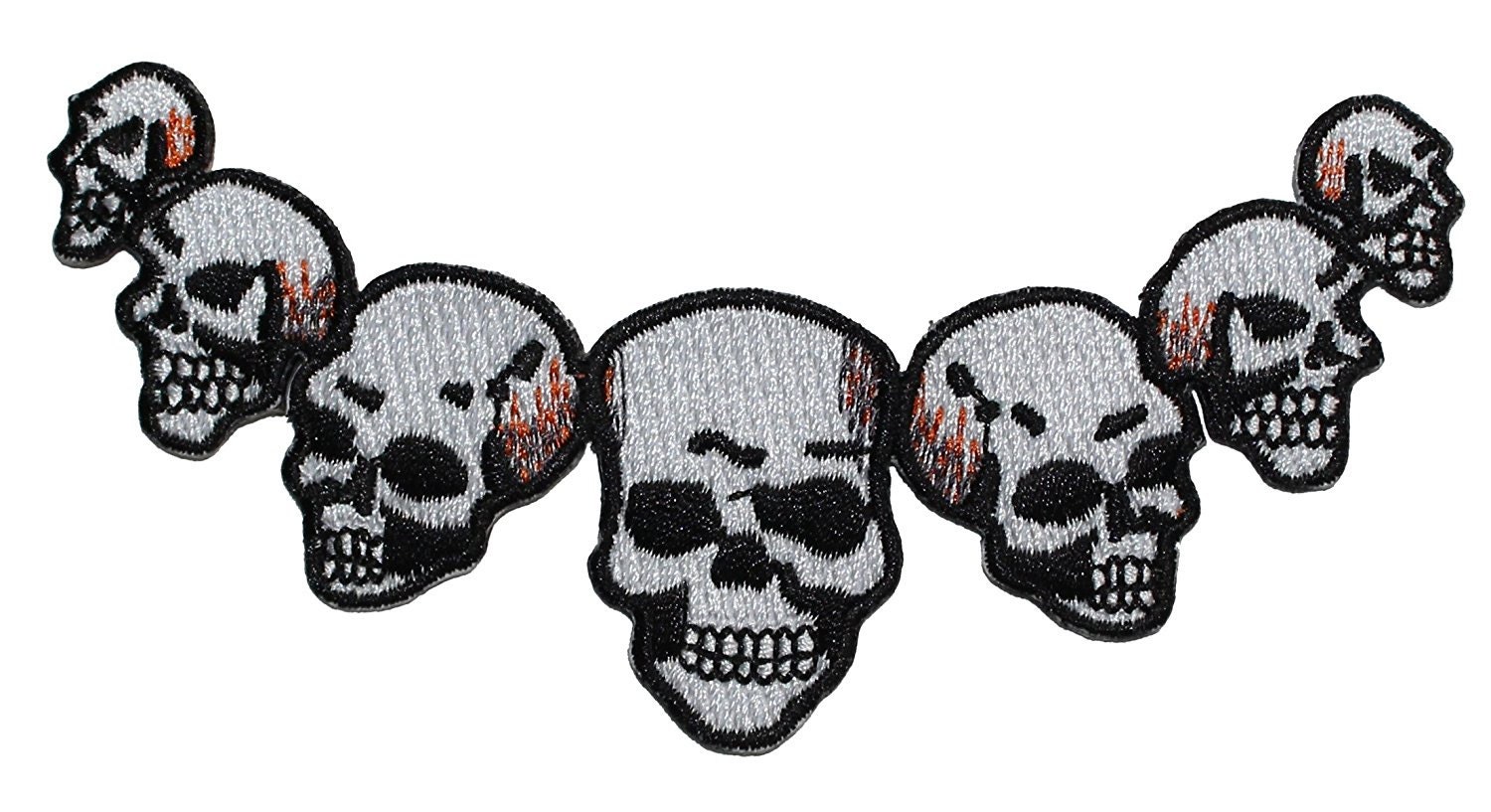Skull Seven Skulls Iron On Sew On Officially Licensed Skull Artwork 22 X 43 Embroidered