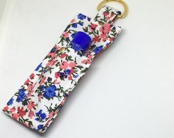 chapstick holder, lip balm holder, key ring for her, lipstick holder, lip balm cosy, chapstick cosy, teacher gift, party favor, gift for her