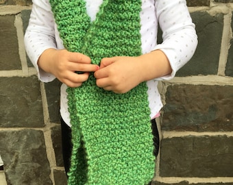 Children's hand knit scarf