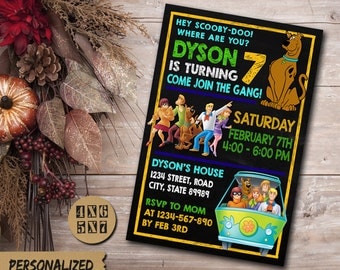Scooby Doo Birthday Invitation / Scooby Doo Invitation / Scooby Doo Birthday Party Invitation / Scooby Doo Party / Scooby Doo Birthday
