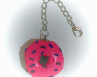 plush donut keychain