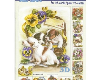 Book leaves 3D cutting, gluing, cardmaking DOG 624