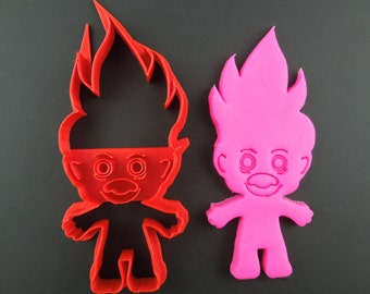 Troll Cookie Cutter 3D Printed Troll Doll Cookie and Fondant Cutter - Decorate Yourself - Gift for Bakers