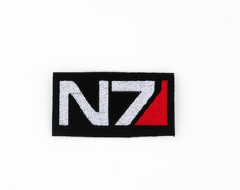 N7 Patch, Mass Effect N7 Patch, Fully Embroidered Patch, Video Game Patch, Cosplay Patch, Costume Accessory, Tactical Ops Logo, BioWare Game