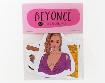BEYONCE 12 piece sticker set, Beyonce sticker pack, Beyonce sticker set, Beyonce stickers, Bey Hive, Beyonce Formation, Beyonce Lemonade