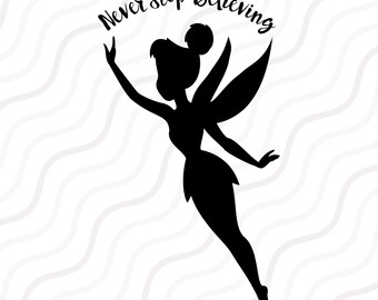 Tinkerbell SVG, Tinkerbell DXF, Tinkerbell Silhouette SVG Cut table Design,svg,dxf,png Use With Silhouette Studio & Cricut_Instant Download