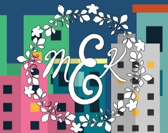 Monogram Outdoor Glossy Decal Custom Initials For Car Window or Laptop Decal, floral border, 5.5in round