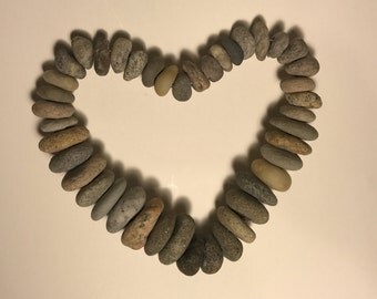 A Heart of Beach Rocks - Natural Sculpture From Cape Cod (#126)