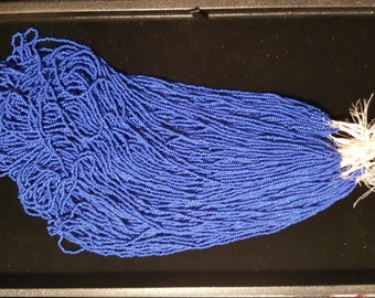 Blue Seed Beads size 10 - Per Hank