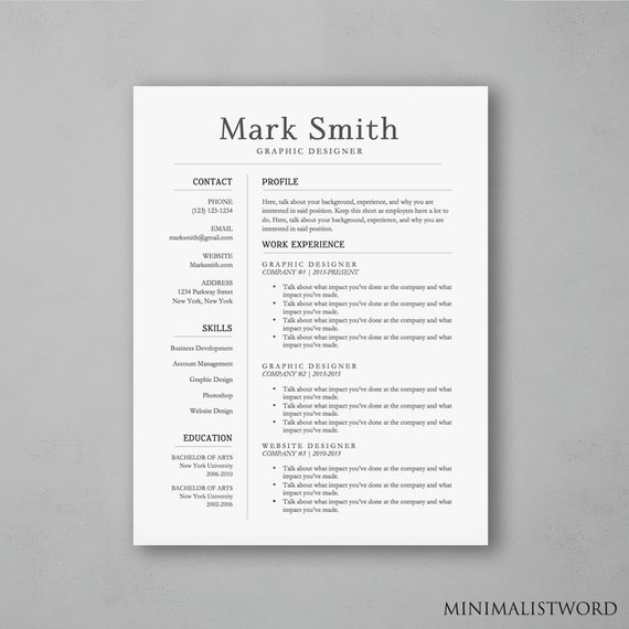 simple resume template word modern resume template resume